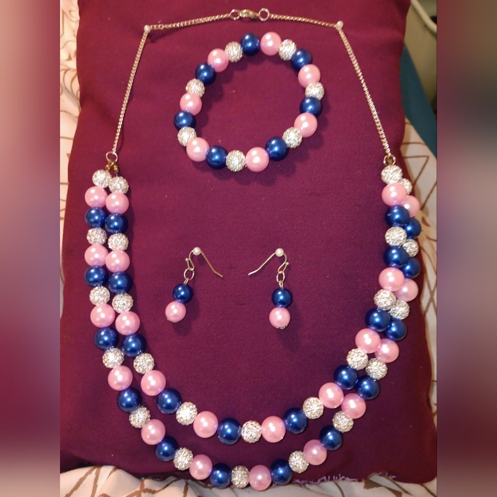 Handcrafted Handcrafted Necklace, Earrings, and Bracelet